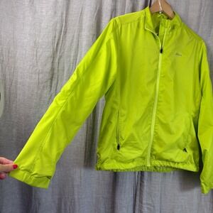Asics Womens Jacket Running Neon Green Track Jacket Road Visibility MED Athlete